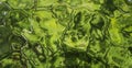 Abstract green reflection in a distorting metal mirror as a background Royalty Free Stock Photo