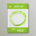 Abstract Green Rings Book Template.