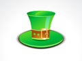 Abstract green sant partick cap Royalty Free Stock Photo