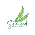 Abstract green seaweed logo design vector graphic symbol icon sign illustration creative idea