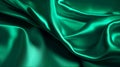 Abstract green silk texture background. Turquoise elegant luxury satin cloth with wave. Prestigious, award, luxurious Royalty Free Stock Photo