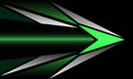 Abstract green silver metallic triangle arrow direction geometric design modern technology futuristic background vector Royalty Free Stock Photo