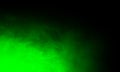 Abstract green Smoke mist fog on Black Background. Royalty Free Stock Photo