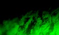 Abstract Green smoke hookah on a black backgroundAbstract red smoke mist fog on a black background. Stream, isolated..