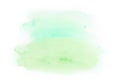 Abstract green soft watercolor background isolated on white back