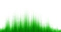 Abstract green sound waves or grass