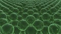 Abstract Green Spheres Background Microscopic View of Cellular Structure or Nanotechnology Surface Royalty Free Stock Photo