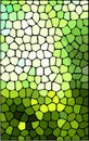 Abstract green stained glass background