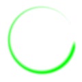 Abstract green swirl circle on white background. Round green swirl frame or banner with place for your content. Eps 10 vector Royalty Free Stock Photo