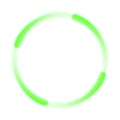 Abstract green swirl circle on white background. Round green swirl frame or banner with place for your content. Eps 10 vector Royalty Free Stock Photo