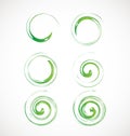 Abstract green swirl element icon vector Royalty Free Stock Photo