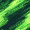 Abstract Green Swirls Digital Background with Paint Strokes and Specks