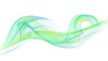 Abstract green to blue - flame waves background design - isolated Royalty Free Stock Photo