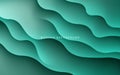 abstract green tosca soft diagonal shape light and shadow wave background.