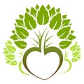 Abstract green tree icon logo Royalty Free Stock Photo