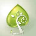 Abstract green tree sprout Royalty Free Stock Photo