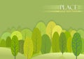 Abstract Green Trees Forest Background