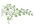 Abstract green twig for you decor.