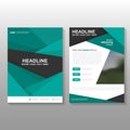 Abstract green Vector Leaflet Brochure Flyer business proposal template design, book cover layout design, Abstract green template Royalty Free Stock Photo