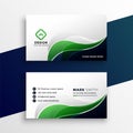 Abstract green visiting card design template