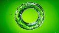 Abstract Green Water Ring Vortex in Motion Royalty Free Stock Photo