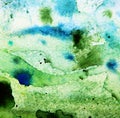Abstract green watercolor