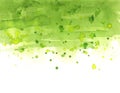 Watercolor absrtract gradient and spots green Royalty Free Stock Photo