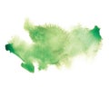 Abstract green watercolor on white background. This is watercolor splash is drawn by hand Royalty Free Stock Photo