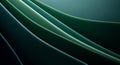Abstract Green Wave Forms - A Study in Light and Shadow Royalty Free Stock Photo