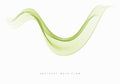 Abstract green wave vector background Green wave flow background Royalty Free Stock Photo