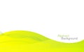 Abstract green waves on white background. Minimalistic design template. Yellow gradient lines. Modern backdrop for Royalty Free Stock Photo