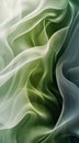 Abstract green and white background with fluid, wave-like patterns Royalty Free Stock Photo