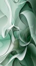 Abstract green and white background with fluid, wave-like patterns Royalty Free Stock Photo