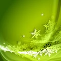 Abstract green winter background