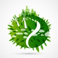 Abstract green world illustration Royalty Free Stock Photo