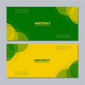 Abstract green and yellow background texture illustration with dots for banner, social media template, poster and flyer template Royalty Free Stock Photo