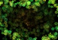 Abstract green and yellow bubbles. Holiday soft background with color circles Royalty Free Stock Photo