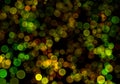 Abstract green and yellow bubbles. Holiday soft background with color circles Royalty Free Stock Photo