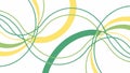 Abstract Green and Yellow Curved Lines Art, vector design Generative AI Royalty Free Stock Photo