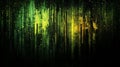 Abstract Green And Yellow Digital Data Stream Royalty Free Stock Photo