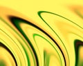 Abstract green yellow phosphorescent colors and background. Lines in motion Royalty Free Stock Photo