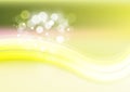 Abstract Green Yellow and White Shiny Wave Background Royalty Free Stock Photo