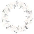 Abstract flat wreath composition vector