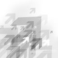 Abstract grey background with many arrows. Royalty Free Stock Photo