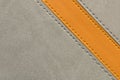 Abstract grey background with orange stripe. Conceptual background for the design. Selective focus