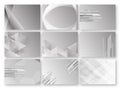 Abstract grey background with text space. Set of polygon template in black and white tone. Web banner design. Vector illustration. Royalty Free Stock Photo