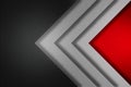 Abstract Grey Brushed Metal on Red Background Royalty Free Stock Photo