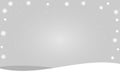 Merry Christmas lettering design with white snowflakes on gray gradient background. Vector illustration EPS10