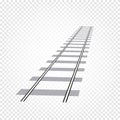 abstract grey color railway road on checkered background, ladder vector illustration