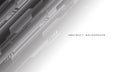 Abstract grey cyber dynamic geometric technology futuristic on white blank space design modern background vector